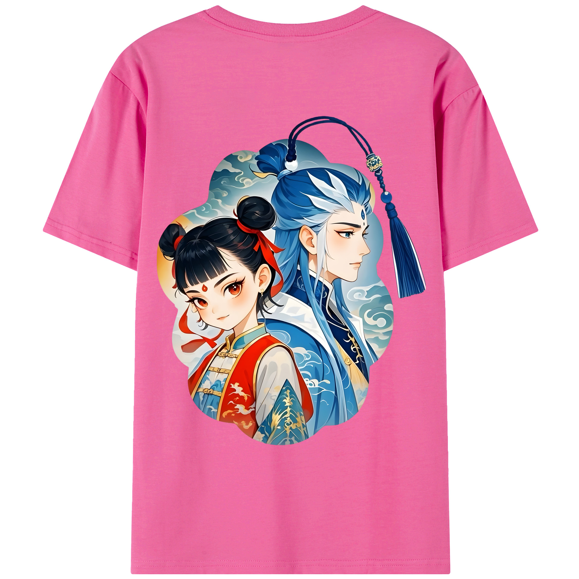 （画像用） Ne Zha 2 ナタ 魔童の大暴れ レディース半袖Tシャツ(バックプリント)